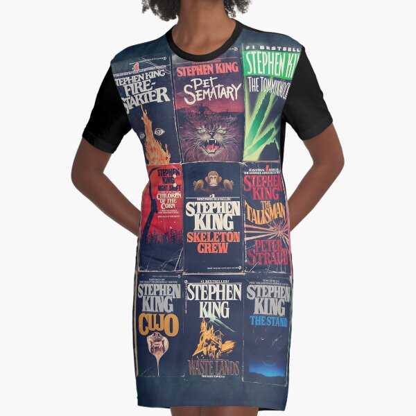 Stephen King Book Fronts Graphic T-Shirt Dress
