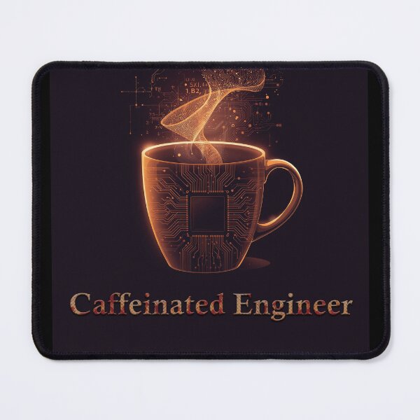 Item preview, Caffeinated Engineer – Tech & Coffee Circuit Board Mug Design designed and sold by ArtVibeDesign.