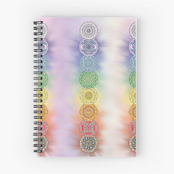 Item preview, Rainbow Chakra Mandalas 3 Vertical Row Healing Reiki designed and sold by mandalasouldesigns.