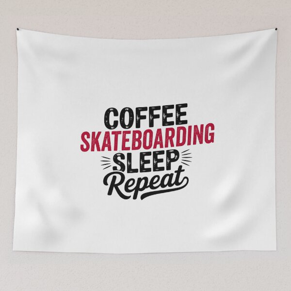 Item preview, Coffee Skateboarding Sleep Repeat - Funny Skateboarding Lover designed and sold by Watsonarts.