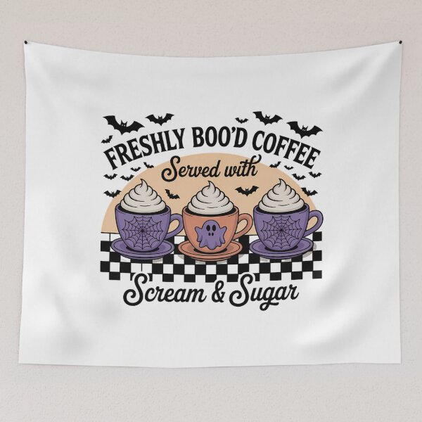 Item preview, Freshly Bood Coffee Lovers Boujee Ghost Halloween designed and sold by WalshDrawnLaugh.