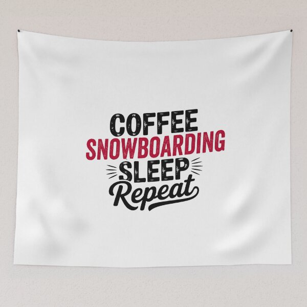 Item preview, Coffee Snowboarding Sleep Repeat - Funny Snowboarding Lover designed and sold by Watsonarts.