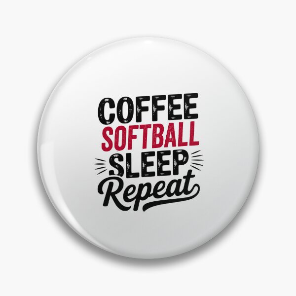 Artikelvorschau, Kaffee Softball Schlaf wiederholen - Lustiger Softball-Liebhaber entworfen und verkauft von Watsonarts.