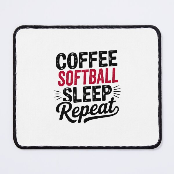 Item preview, Coffee Softball Sleep Repeat - Funny Softball Lover designed and sold by Watsonarts.