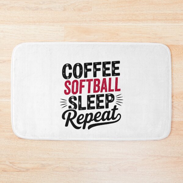 Item preview, Coffee Softball Sleep Repeat - Funny Softball Lover designed and sold by Watsonarts.