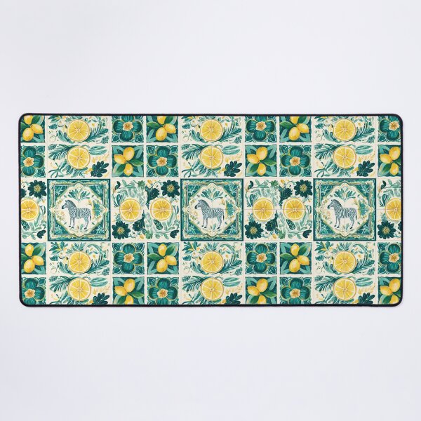 Artikelvorschau, Tropische Zebra-Portugiesische Fliese – Mediterranes Vintage-Dschungel-Keramikdesign entworfen und verkauft von imaginefountain.