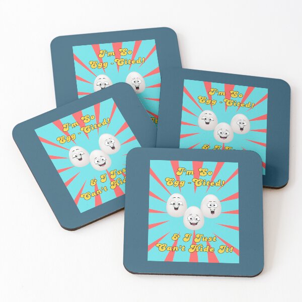 Item preview, I'm So Egg-Cited And I Just Can't Hide It! Funny Eggs designed and sold by AASparksDesigns.