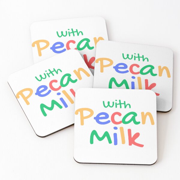 Item preview, With Pecan Milk - Colorful Typography Design designed and sold by dearlittlebird.