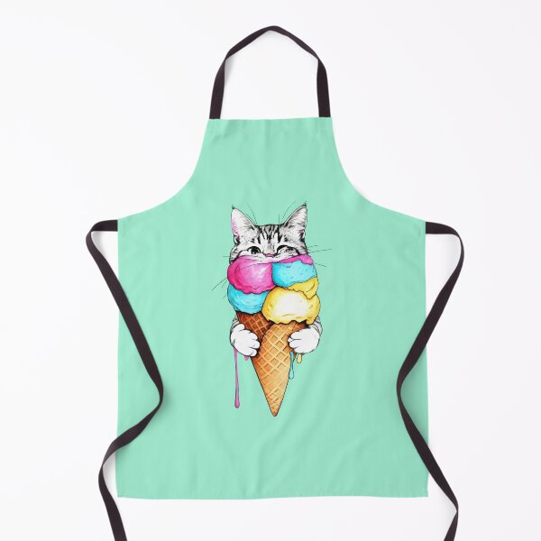 Item preview, Sweet Summer Gray Tabby Cat Ice Cream designed and sold by Uglyandcute.