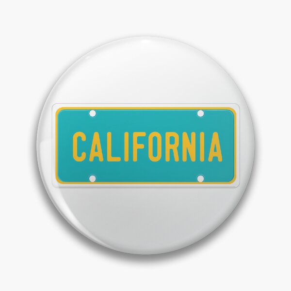 Item preview, Blue California License Plate – Bold Yellow Lettering – Vintage Car Tag Design designed and sold by BobaBunny76.