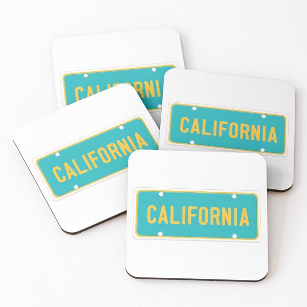 Item preview, Blue California License Plate – Bold Yellow Lettering – Vintage Car Tag Design designed and sold by BobaBunny76.