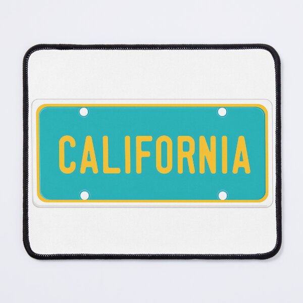 Item preview, Blue California License Plate – Bold Yellow Lettering – Vintage Car Tag Design designed and sold by BobaBunny76.