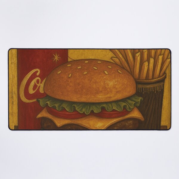 Item preview, Holy image, burger and fries designed and sold by Mauswohn.