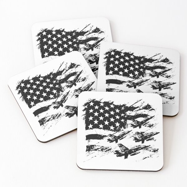 Item preview, Fighter Jets Over American Flag – Grunge Military Patriot Sticker designed and sold by inkoutninja.