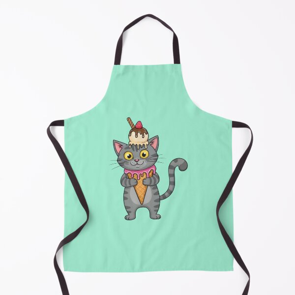 Item preview, Sweet Summer Gray Tabby Cat Ice Cream designed and sold by Uglyandcute.