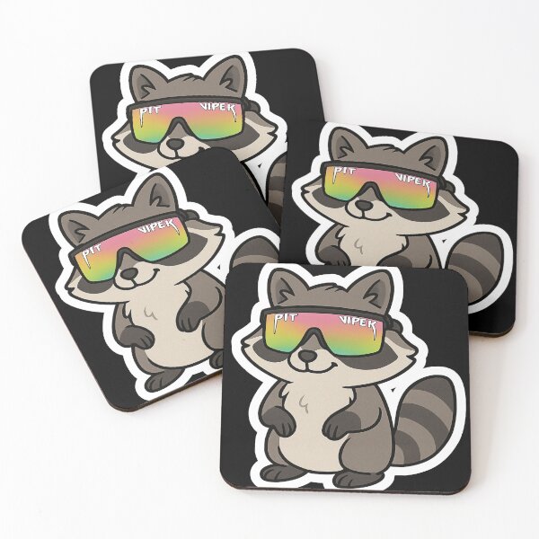 Item preview, Pit Viper Sticker / Decal - Cartoon Rowdy Racoon  designed and sold by sticker-vault.
