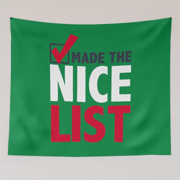 Item preview, Made the Nice List Christmas 2025 – Festive Holiday Santa Approved Text Design designed and sold by artworkathome.