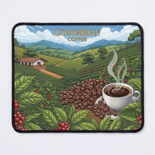 Item preview, Colombia: Coffee Farm and Landscape designed and sold by ZuriRetroPrints.