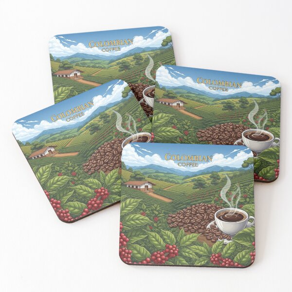 Item preview, Colombia: Coffee Farm and Landscape designed and sold by ZuriRetroPrints.