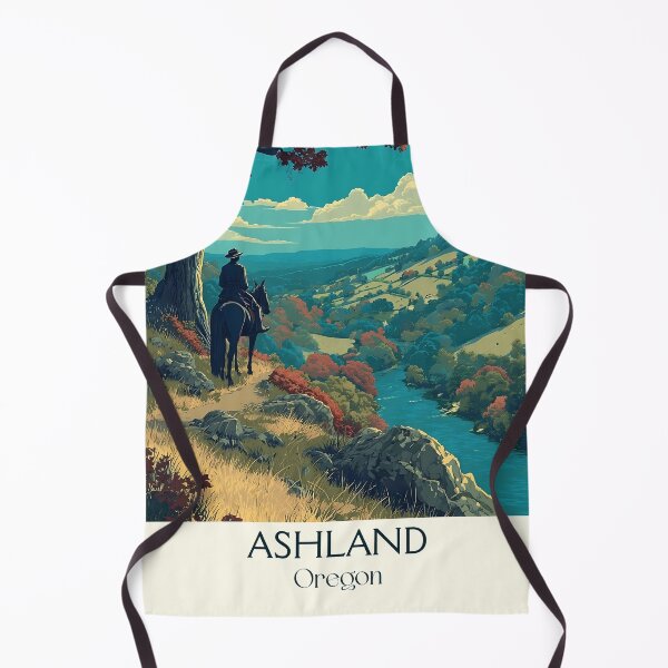 Item preview, Ashland Oregon Vintage Travel Poster | Southern Oregon Art designed and sold by TuncGK.