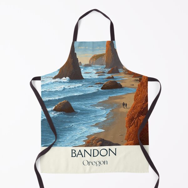 Item preview, Bandon Oregon Vintage Travel Poster | Oregon Coast Art designed and sold by TuncGK.