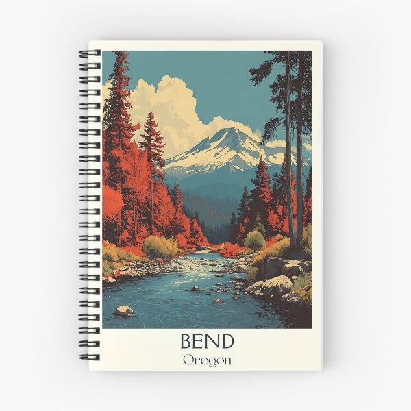 Item preview, Póster retro de viaje de Bend, Oregón | Arte del río Central de Oregón designed and sold by TuncGK.