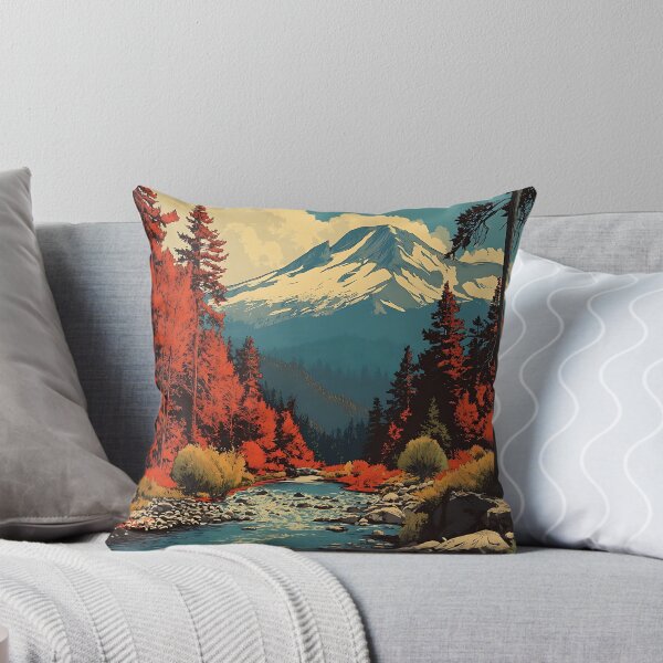 Item preview, Bend Oregon Retro Travel Poster | Central Oregon River Art designed and sold by TuncGK.