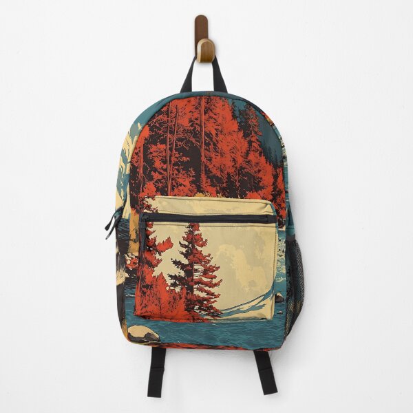 Item preview, Bend Oregon Retro Travel Poster | Central Oregon River Art designed and sold by TuncGK.