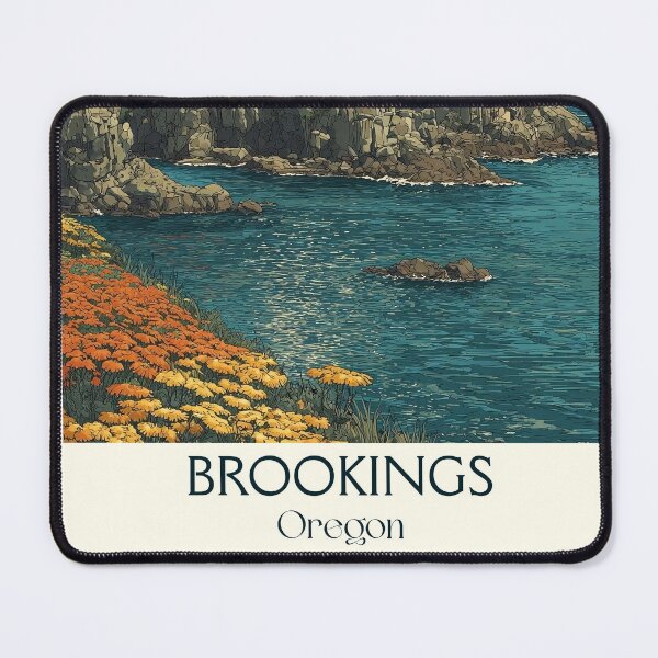 Item preview, Brookings Oregon Vintage Poster | Southern Oregon Coast designed and sold by TuncGK.