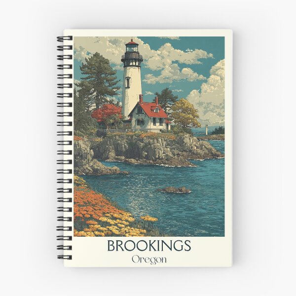 Item preview, Brookings Oregon Vintage Poster | Southern Oregon Coast designed and sold by TuncGK.