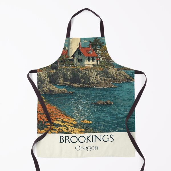 Item preview, Brookings Oregon Vintage Poster | Southern Oregon Coast designed and sold by TuncGK.