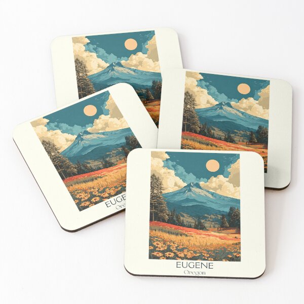 Item preview, Eugene Oregon Retro Poster | Willamette Valley Scenery designed and sold by TuncGK.