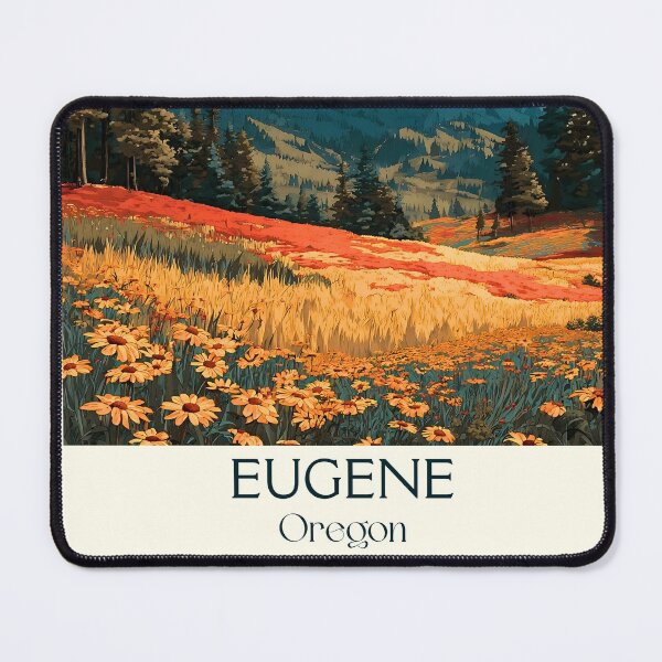 Item preview, Eugene Oregon Retro Poster | Willamette Valley Scenery designed and sold by TuncGK.