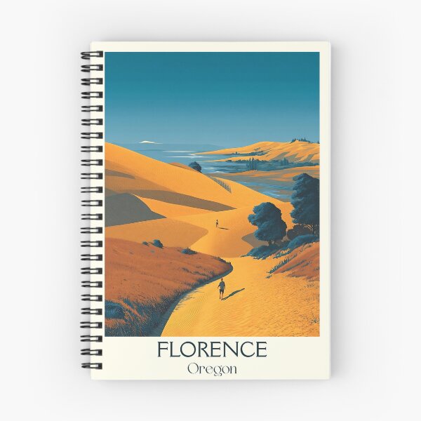 Item preview, Póster vintage de Florence, Oregón | Arte de dunas costeras designed and sold by TuncGK.