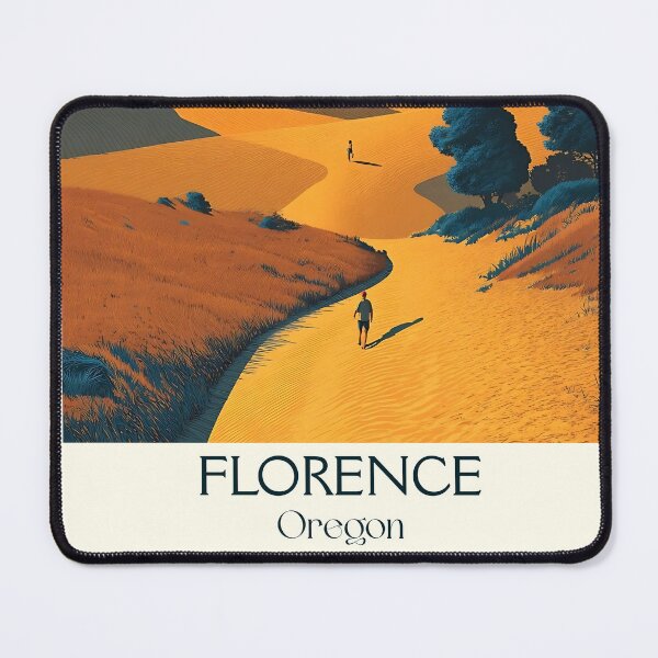 Item preview, Florence Oregon Vintage Poster | Coastal Sand Dunes Art designed and sold by TuncGK.