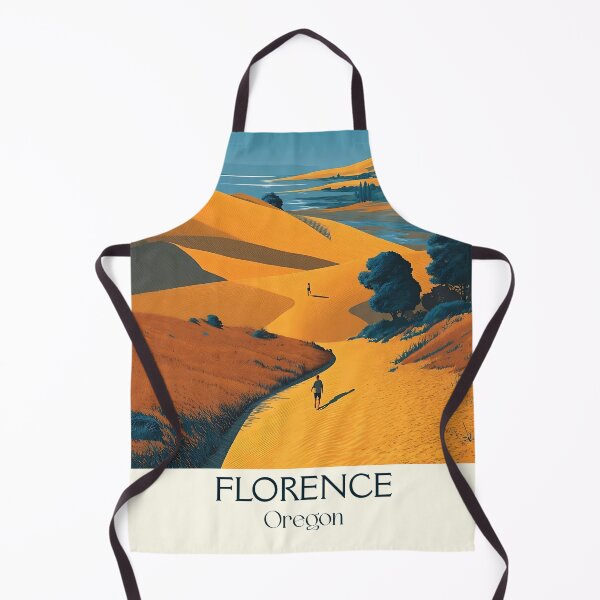 Item preview, Florence Oregon Vintage Poster | Coastal Sand Dunes Art designed and sold by TuncGK.