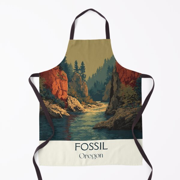 Item preview, Fossil Oregon Retro Travel Poster | John Day River Art designed and sold by TuncGK.