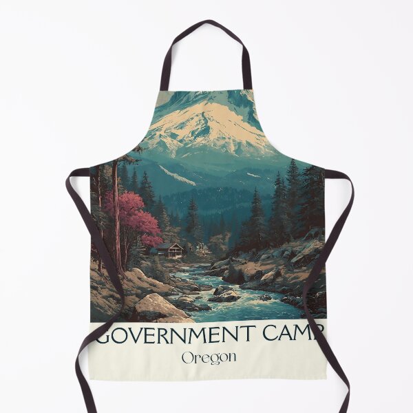 Item preview, Government Camp Oregon Vintage Poster | Mt Hood Art designed and sold by TuncGK.