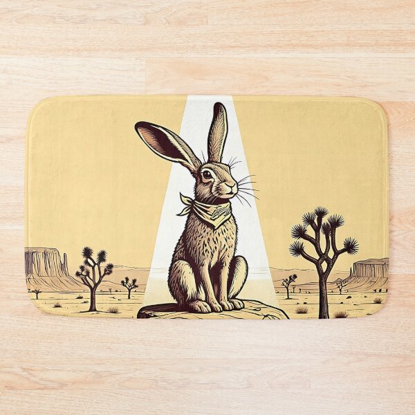 Item preview, Desert Hare and UFO – Vintage Sci-Fi Illustration designed and sold by Dino-Lune.