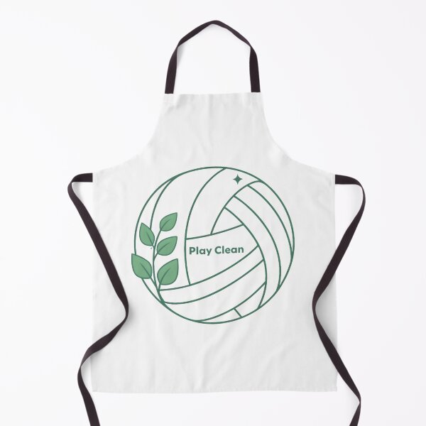 Item preview, “Play Clean Eco Volleyball Logo | Botanical Volleyball Sticker for Sustainable Sports” designed and sold by Nawastyle.