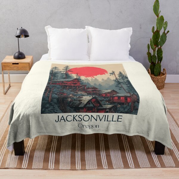 Item preview, Jacksonville Oregon Vintage Poster | Historic Gold Rush Town designed and sold by TuncGK.