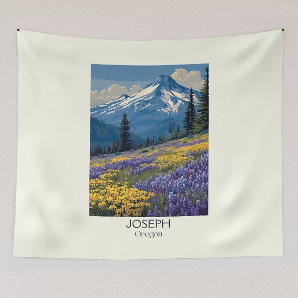 Item preview, Joseph Oregon Vintage Travel Poster | Wallowa Mountains designed and sold by TuncGK.