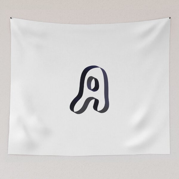 Item preview, Futuristic Ribbon Letter A – 3D Dark Typography designed and sold by uncoXab.