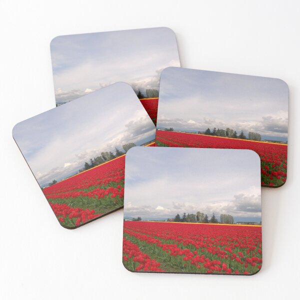 Item preview, Field of Red Tulips Pacific Northwest designed and sold by Heavens Light.