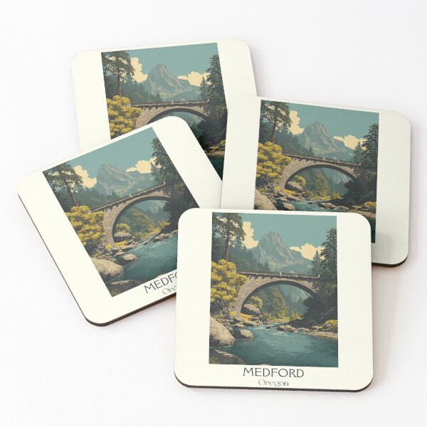 Item preview, Medford Oregon Retro Poster | Rogue Valley Scenery designed and sold by TuncGK.