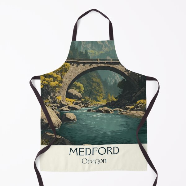 Item preview, Medford Oregon Retro Poster | Rogue Valley Scenery designed and sold by TuncGK.