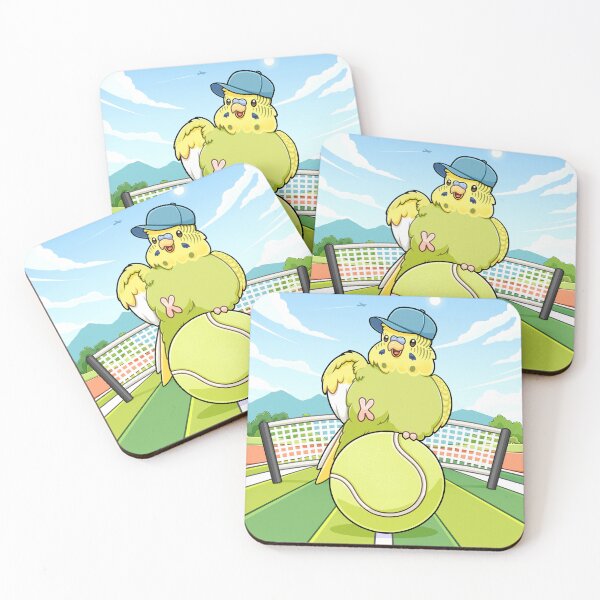 Item preview, Budgie With Tennis Ball designed and sold by Maryoshi-143.
