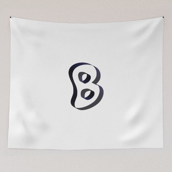 Item preview, Futuristic Ribbon Letter B – Futuristic Ribbon Alphabet designed and sold by uncoXab.