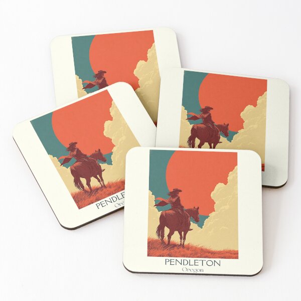 Item preview, Pendleton Oregon Retro Poster | Old West Rodeo Art designed and sold by TuncGK.