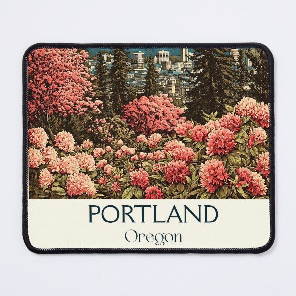 Item preview, Portland Oregon Vintage Poster | City of Roses & Mt Hood designed and sold by TuncGK.